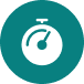 Speedometer icon representing self-paced online learning.