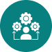 Project management icon representing team coordination, planning, and leadership.
