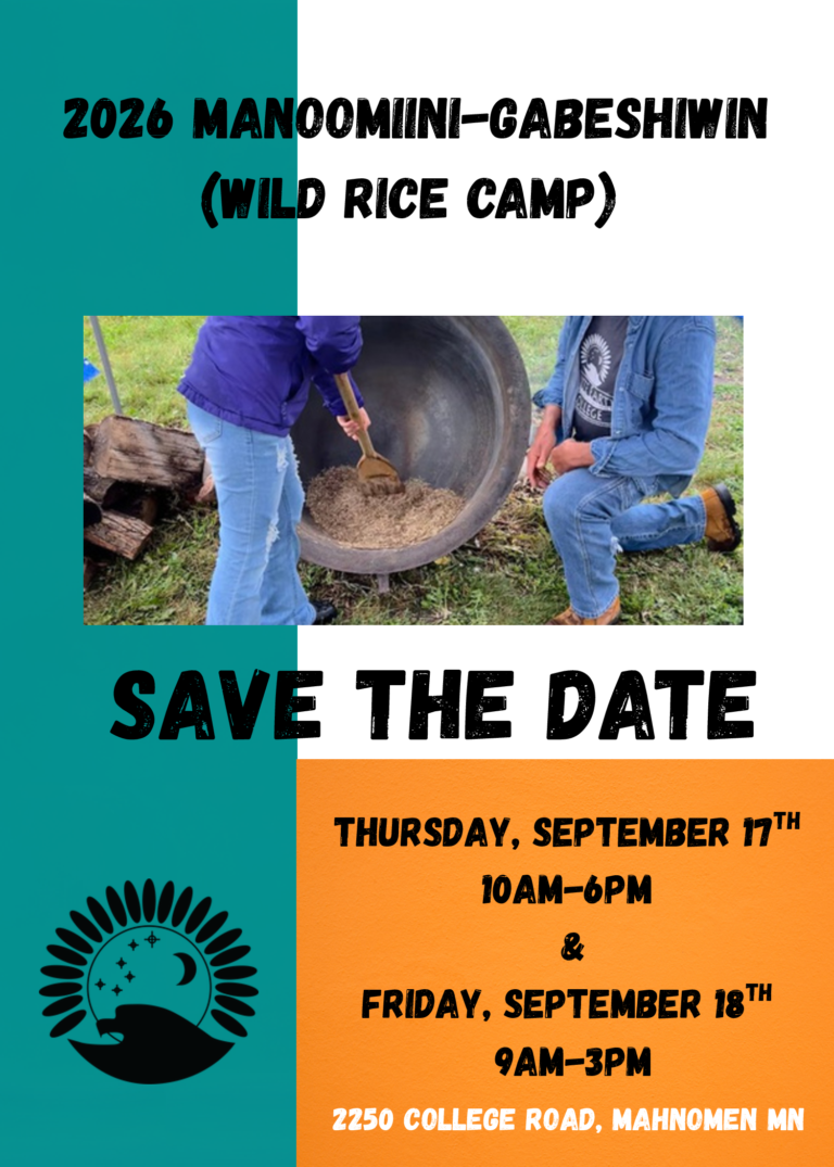 2026 Manoomin-Gabeshiwin (Wild Rice Camp)